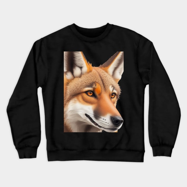 Coyote Crewneck Sweatshirt by My Kickincreations